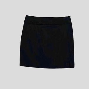 Vintage Le Chateau Black Satin Mini Skirt -  Size 1/2